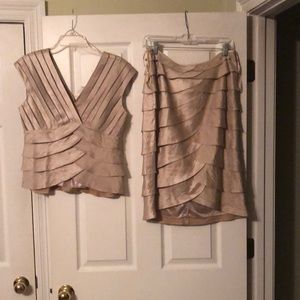 Victor Costa special occasions dress champagne Sz 10